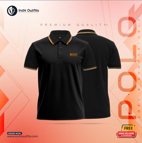 Premium Polo Shirt 2pcs  (Black, White)Combo Offer - Image 2